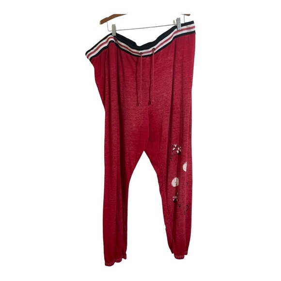 Disney Parks Mickey Mouse drawstring jogger pants size 3X plus size red - Picture 9 of 10